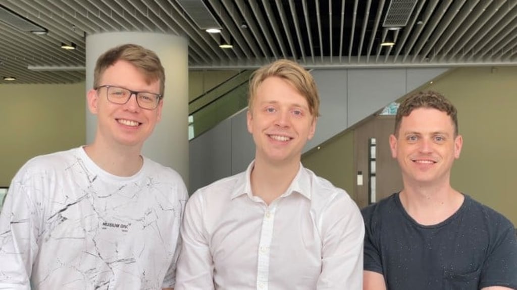 Lemon Team members from CityU, Aaron Doering (left) and Daniel Eckhoff (centre) from Germany, Jayson Haebich (right) from Australia